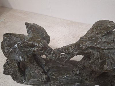 Giocatori di elefanti di bronzo