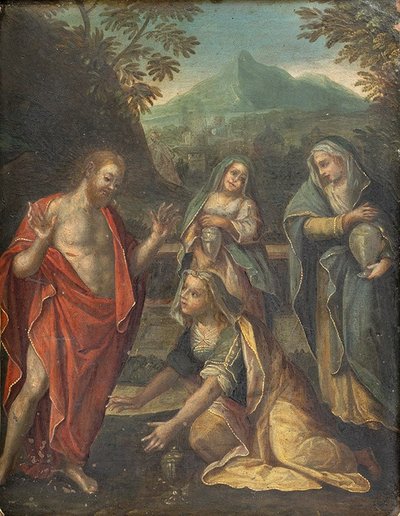 Petit Tableau Ancienne à l'Huile Sur Cuivre Rome XVIIIe Siècle.