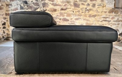 ROCHE BOBOIS Black leather sofa ULTIMATE model
