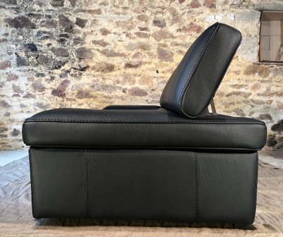 ROCHE BOBOIS Black leather sofa ULTIMATE model