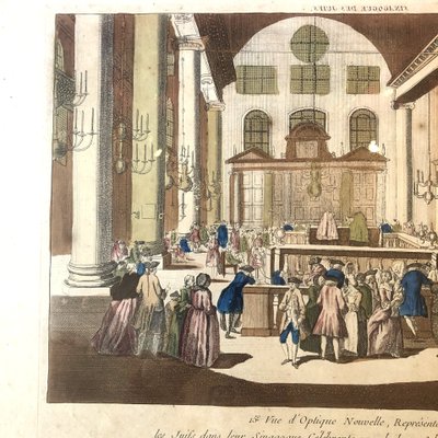 Deux vues d'optique, Purim et Jeu de Bague, XVIIIème siècle