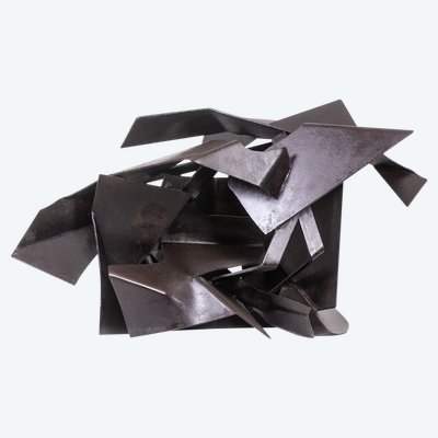 Jean Campa. Scultura in metallo lucidato. Anno 2001. LS62121809M