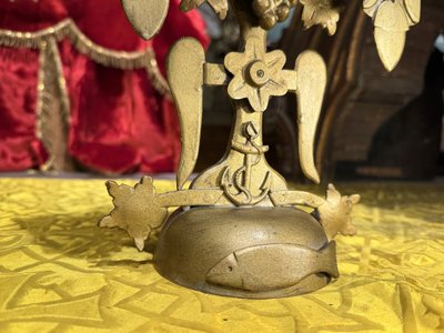 Monstrance Reliquaire Avec Une Relique De La Vraie Croix - XIXe 