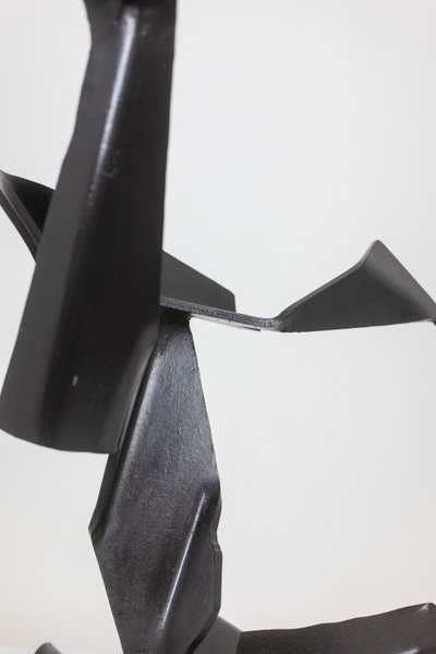 Jean Campa. Scultura geometrica in metallo lucidato. Anni '80. LS62141309P