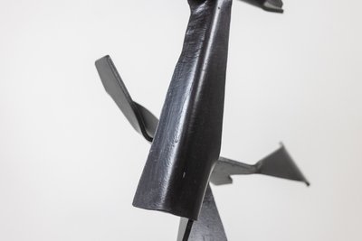Jean Campa. Scultura geometrica in metallo lucidato. Anni '80. LS62141309P