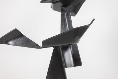 Jean Campa. Scultura geometrica in metallo lucidato. Anni '80. LS62141309P