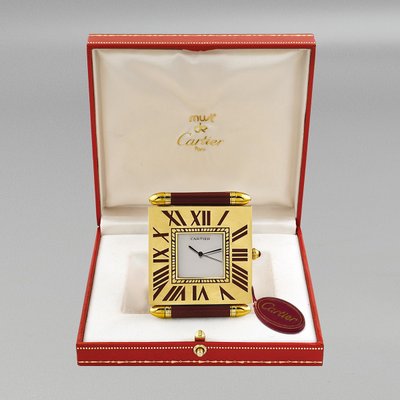 Wunderschöner Cartier-Wecker-Pendulette aus den 1990ern. Hergestellt in der Schweiz