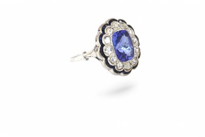 Art-Deco-Tansanit-Ring