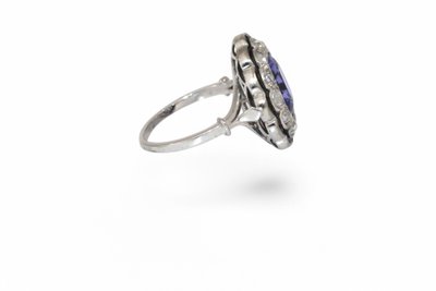 Art-Deco-Tansanit-Ring