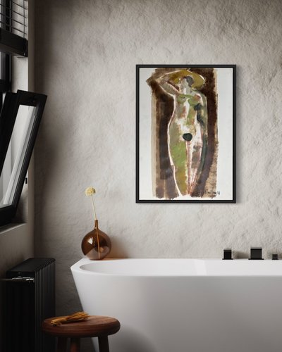Studio di un nudo verde.