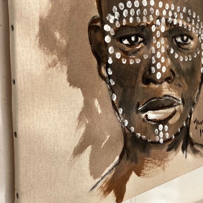 Série de 6 portraits de guerriers Africains