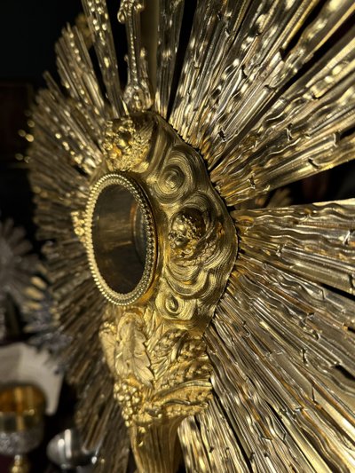 Ostensoir En Laiton Doré – XIXe 