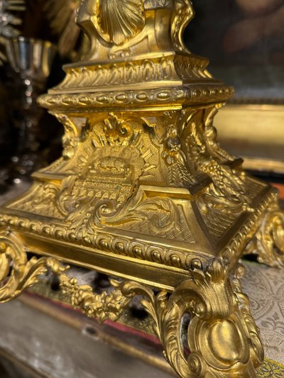 Ostensoir En Laiton Doré – XIXe 