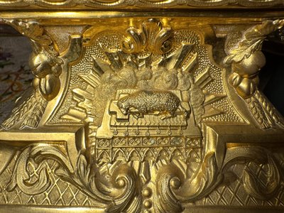 Ostensoir En Laiton Doré – XIXe 