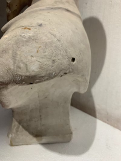 Busto di un notabile" calco in gesso scolpito, XX secolo