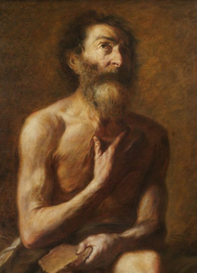 Juseppe de Ribeira 1591-1652 (Nachfolger von) Hiob, Gemälde, um 1900-20, religiös, Heiliger