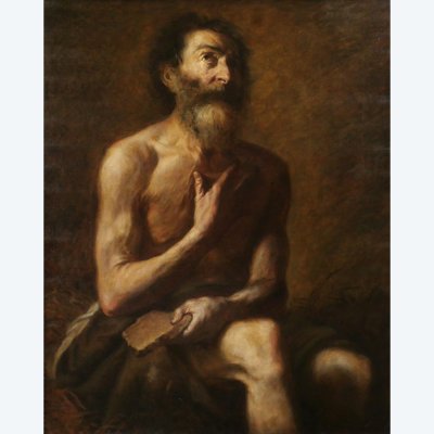 Juseppe de Ribeira 1591-1652 (Nachfolger von) Hiob, Gemälde, um 1900-20, religiös, Heiliger