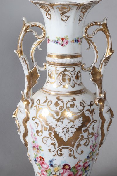 Grand vase porcelaine d’époque Empire, 43 cm