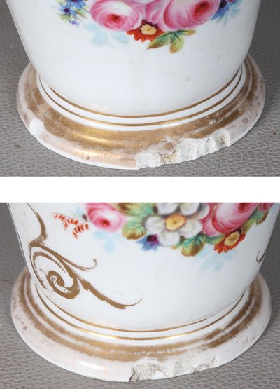 Grand vase porcelaine d’époque Empire, 43 cm