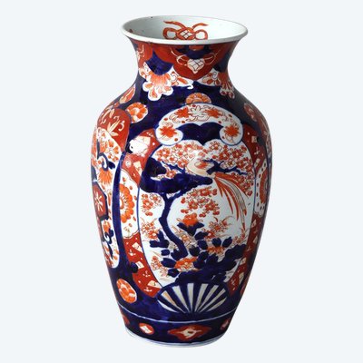 Grand vase en porcelaine d’IMARI, XIX ème, 33 cm