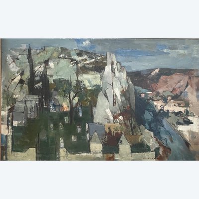 Peinture moderne Michel RODDE (1913-2009) La falaise  musée Granet d’Aix-en-Provence