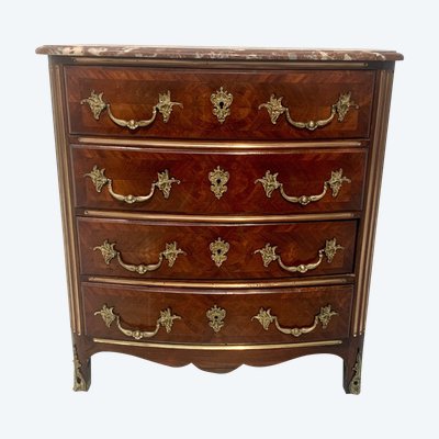 Commode de style en palissandre et acajou XX siècle