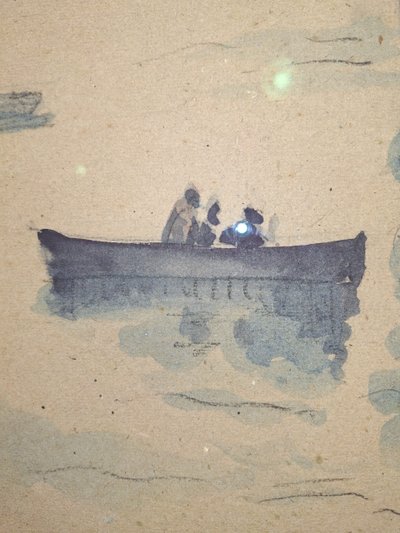 Tableau gouache PAUL SIGNAC