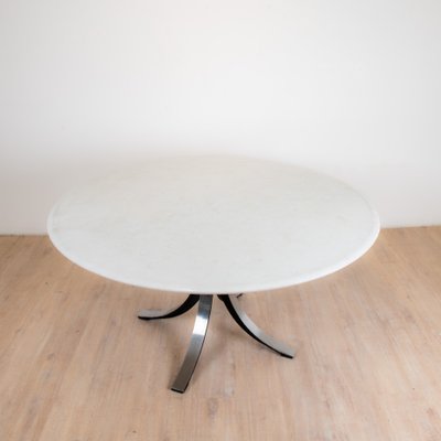 Round T69 Dining Table in Marble by Osvaldo Borsani for Tecno, 1970s