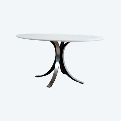 Round T69 Dining Table in Marble by Osvaldo Borsani for Tecno, 1970s