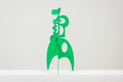 Antonine de Saint Pierre. Sculpture verte « Le baiser ». Contemporain. LS6245487Y