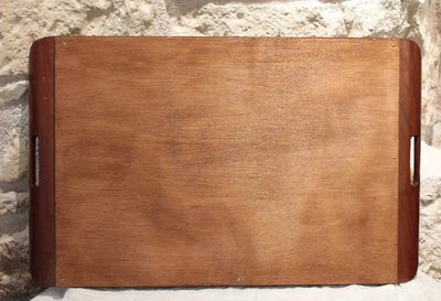 Serviertablett aus Holz mit Schmetterlingsflügeln, Brasilien, um 1930