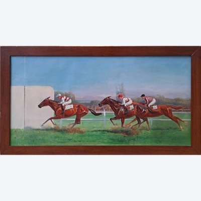 Eugène Péchaubès (1890-1967) - Il Gran Premio di Vichy, Casterari, Bleu Roe e Magnus - 1933