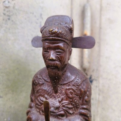 2 mandarini annamiti in bronzo, Vietnam, inizio XX secolo