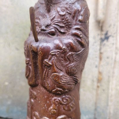 2 mandarini annamiti in bronzo, Vietnam, inizio XX secolo