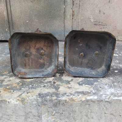 2 mandarini annamiti in bronzo, Vietnam, inizio XX secolo