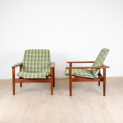 Skandinavische Teakholzsessel, Dänemark 1960er, 2er Set