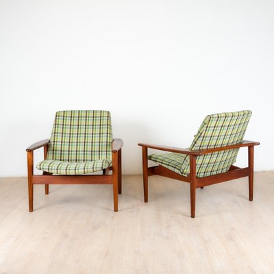 Skandinavische Teakholzsessel, Dänemark 1960er, 2er Set