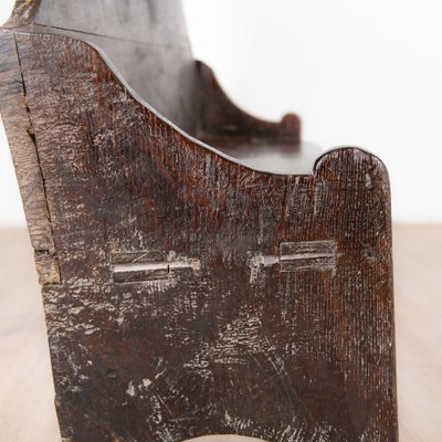17th Century Fireplace Bench in Oak, France