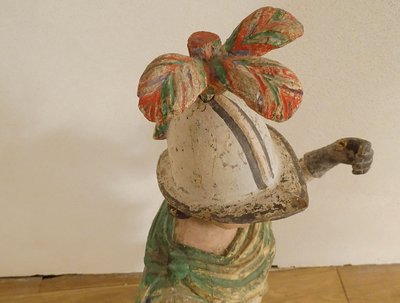 Grande Statue Religieuse Saint Florian Soldat Bois Sculpté Polychrome XVIIè