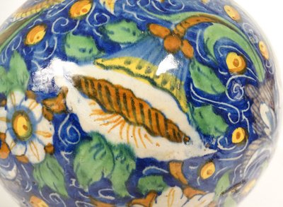 Grande Vaso in Maiolica Ritratti Soldato Maestro Domenico Venezia Italia XVI