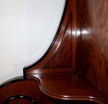  Desserte Vitrine en Acajou – Fin XIXe 