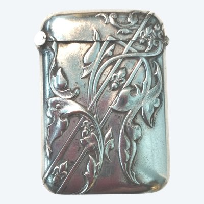 Pyrogène porte allumettes en argent XIX