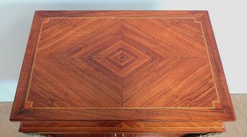 Mobiletto in vari intarsi di legno, stile Luigi XVI - 1900