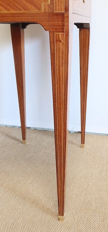 Mobiletto in vari intarsi di legno, stile Luigi XVI - 1900