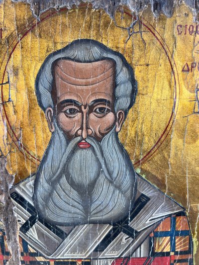 Antica icona ortodossa di Sant'Atanasio di Alessandria - 18ᵉ secolo