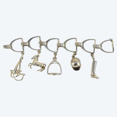 Bracciale GAETAN DE PERCIN in argento massiccio stile HERMES