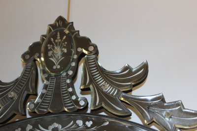 Specchio floreale veneziano 1950 circa