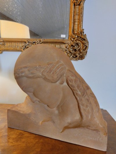 Sculpture - Terre-cuite - La Méditation - A. Genarelli ( 1881-1943)