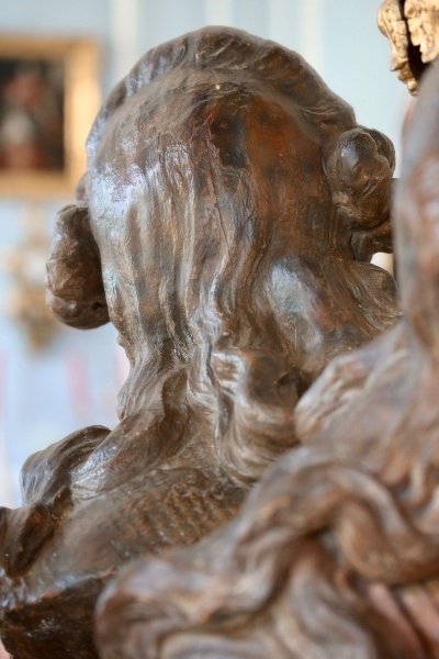 Busto in terracotta patinata probabilmente rappresentante Beaumarchais