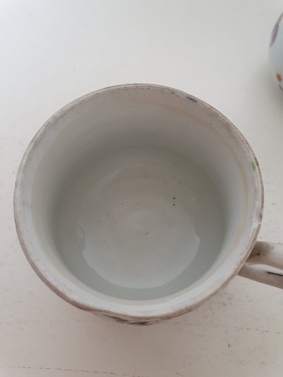 Chinese export porcelain famille rose pots à jus 18th c Qianlong period